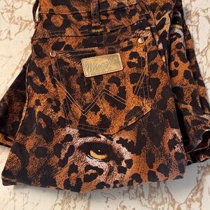Wrangler Brown Leopard Print Jeans